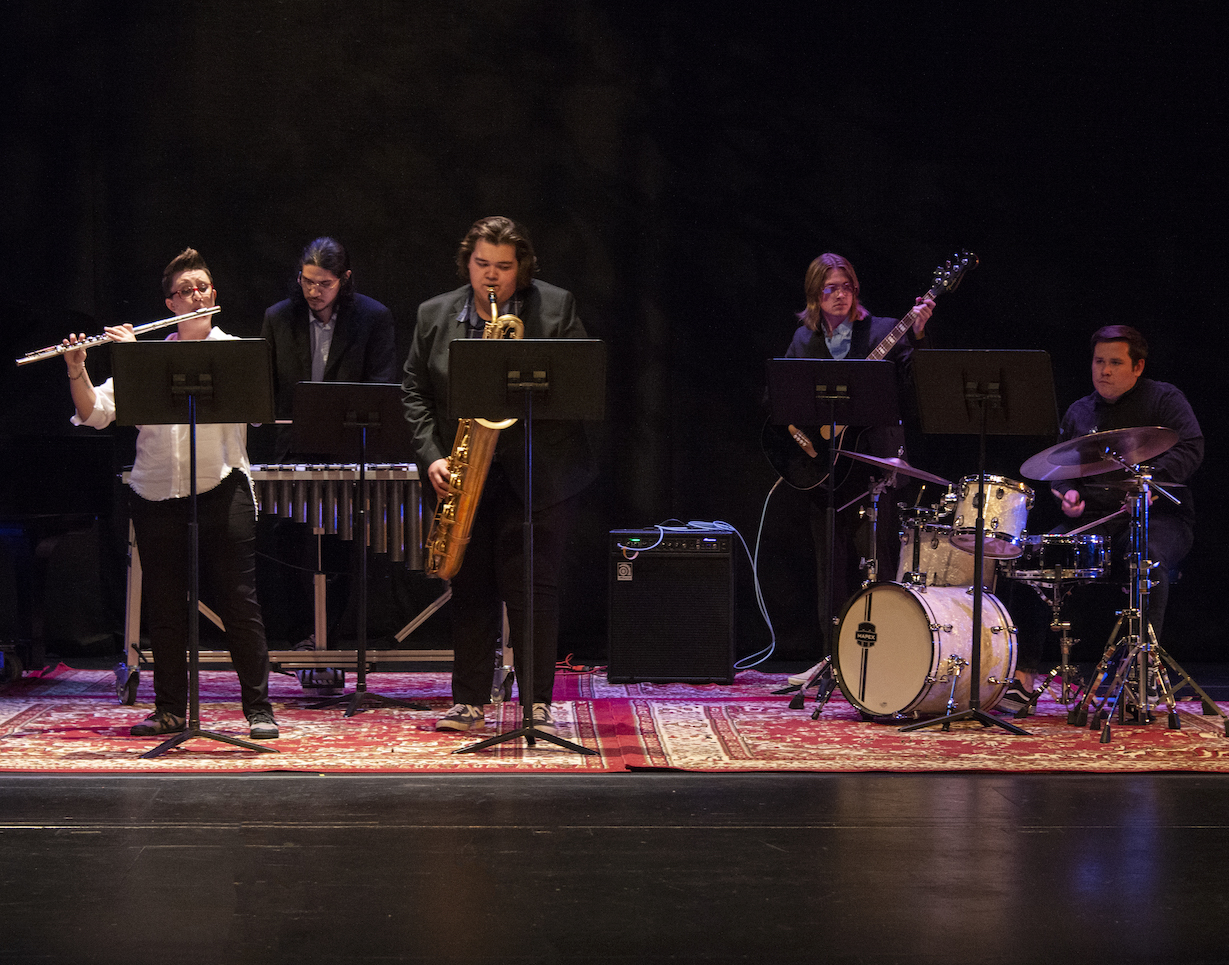 The 2023 Winning Composition is a performance by a CGCC student ensemble of Killian Marksberry's work for mixed chamber ensemble entitled "Proximal Conversations." Bivona Photography LLC.