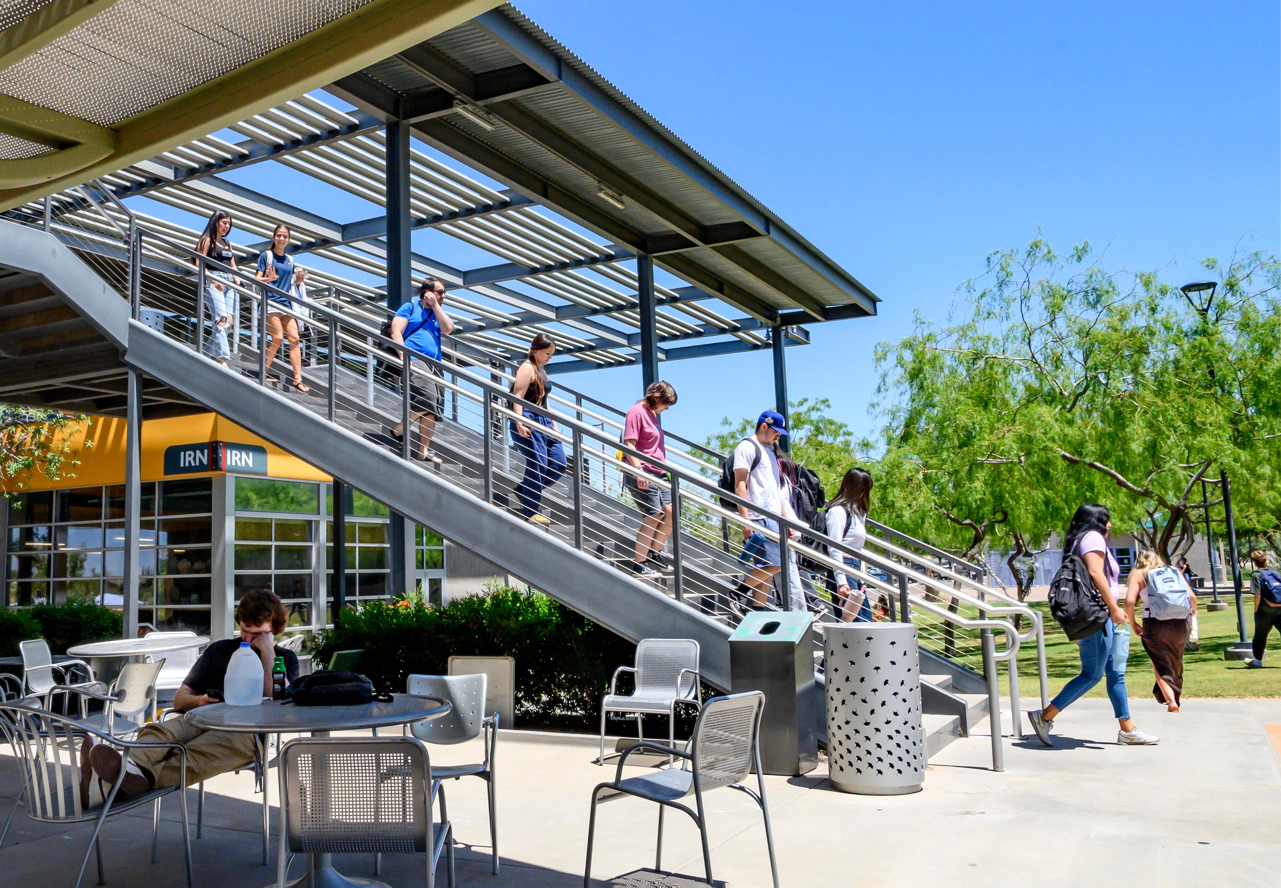 Students on campus at CGCC