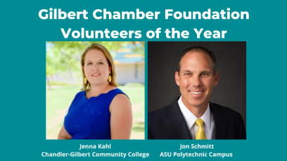 Jenna Kahl of Chandler-Gilbert Community College and Jon Schmitt of the Arizona State University Polytechnic