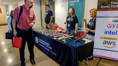 AI Summit Check-in Table