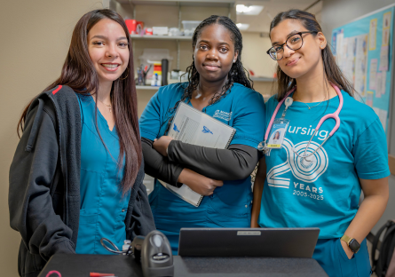 Three CGCC nursing students