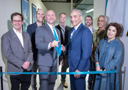 CGCC and Gulfstream leaders cut the ribbon for the Aviation Landing Zone