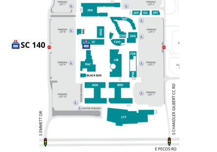 CGCC Pecos campus map with location of Election Voting Center