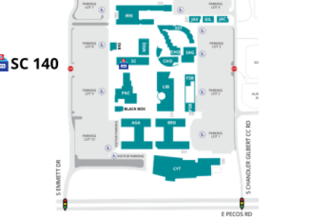 CGCC Pecos campus map with location of Election Voting Center