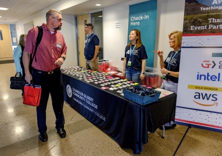 AI Summit Check-in Table