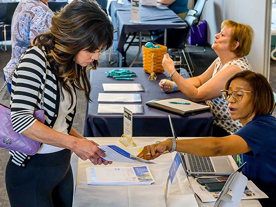 CGCC staff guiding a student through the Financial Aid process