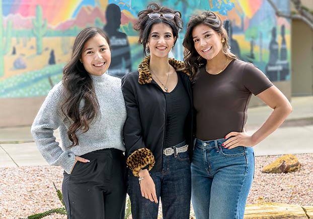 CGCC continuing students, three female students