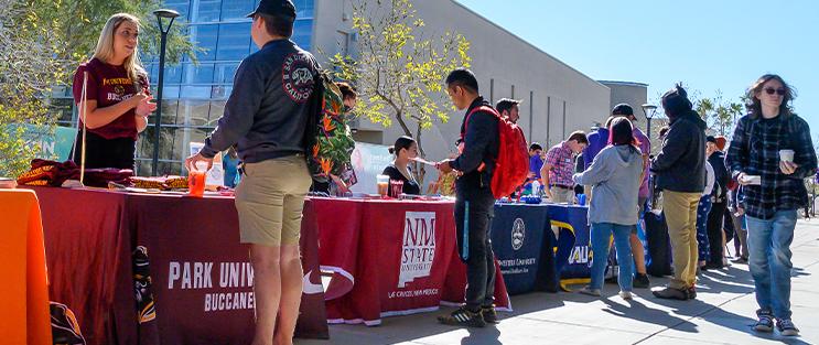 University representatives visiting Pecos Campus to guide students on their academic path